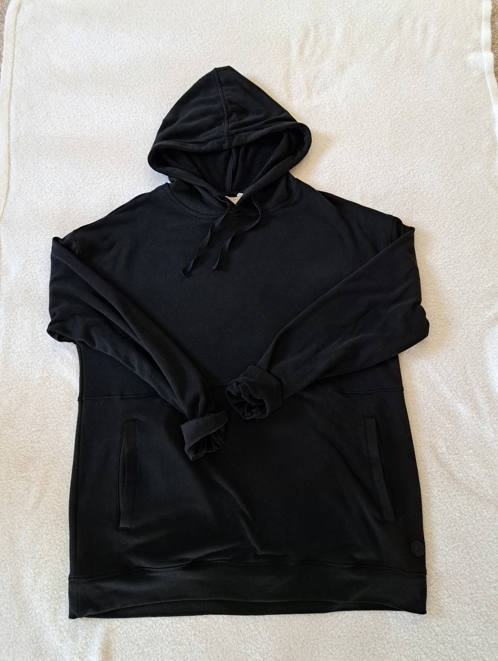 Everyday Sunday Oversized Hoodie Sweatshirt Women's Size Small Black Pullover